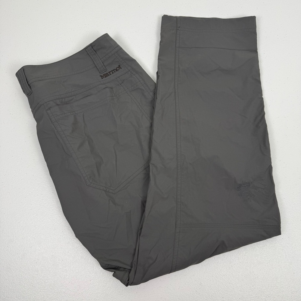 Marmot Mens Gray Hiking Trekking Pants Articulated Knee 34x30 Charcoal Outdoor